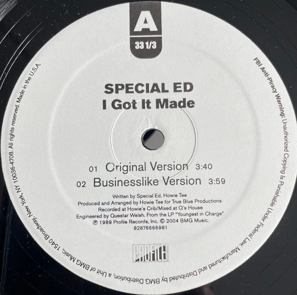 Special Ed : I Got It Made / Hoedown (12", RE)