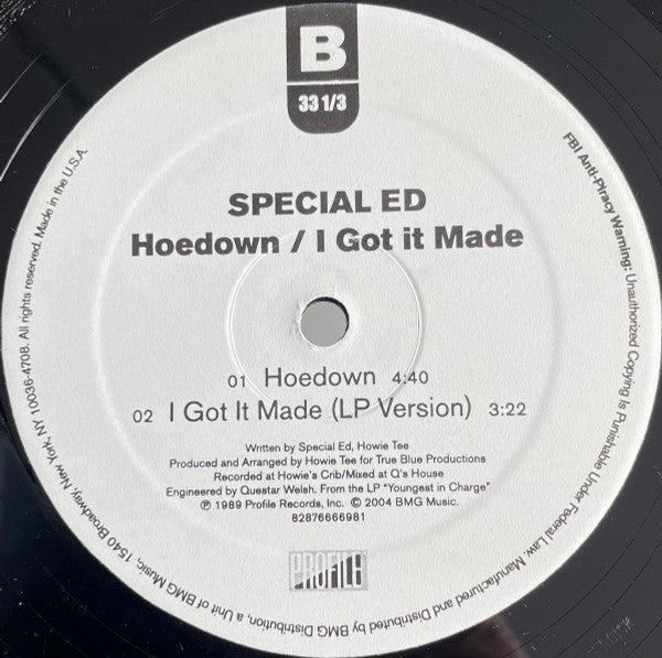 Special Ed : I Got It Made / Hoedown (12", RE)