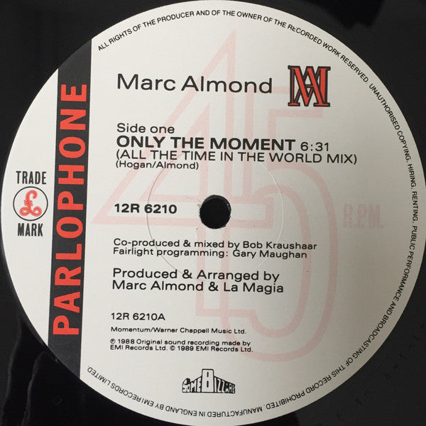 Marc Almond : Only The Moment (12")