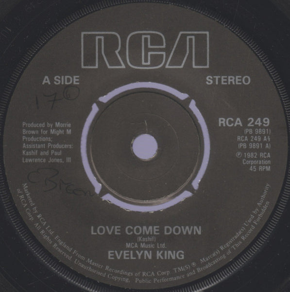 Evelyn King : Love Come Down (7", Com)