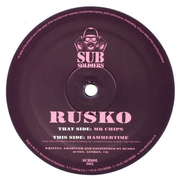 Rusko : Mr Chips / Hammertime (12")