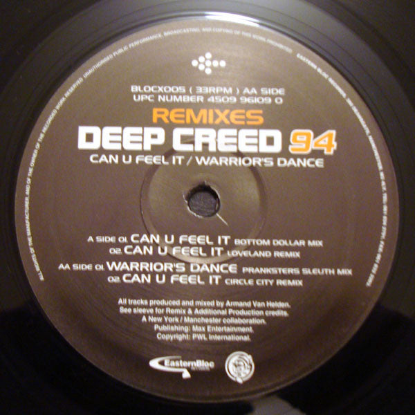 Deep Creed : Can U Feel It / Warrior's Dance (Remixes) (12")