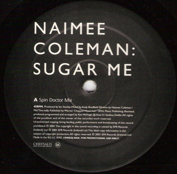 Naimee Coleman : Sugar Me (12", Promo)