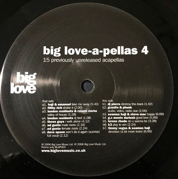 Various : Big-Love-A-Pellas 4 (12", Promo)