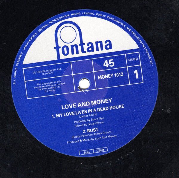 Love And Money : My Love Lives In A Dead House (12", Maxi)