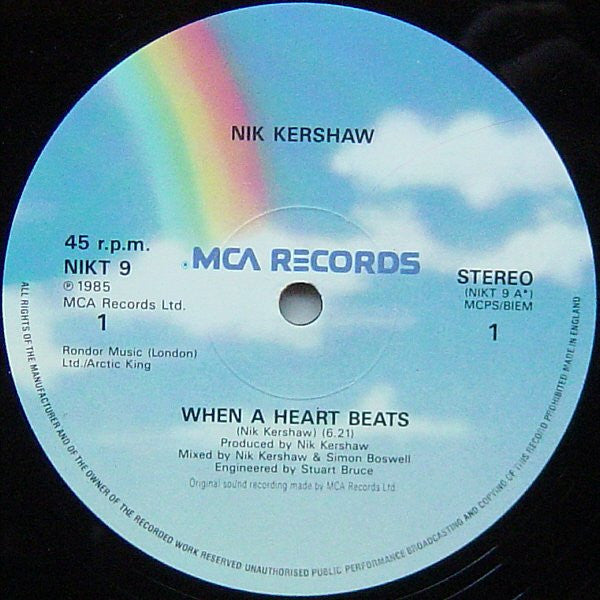 Nik Kershaw : When A Heart Beats (12", Single)