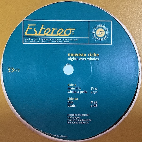 Nouveau Riche (4) : Nights Over Whales (12")