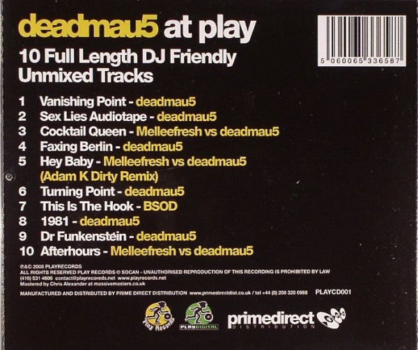 deadmau5 : At Play (CD, Comp)