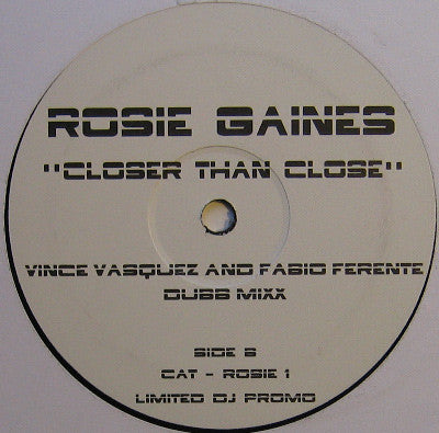 Rosie Gaines : Closer Than Close (12", Ltd, Promo)