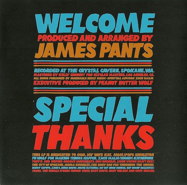 James Pants : Welcome (CD, Album)