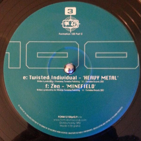 Twisted Individual / Zen : Formation 100 Part 3 (12")