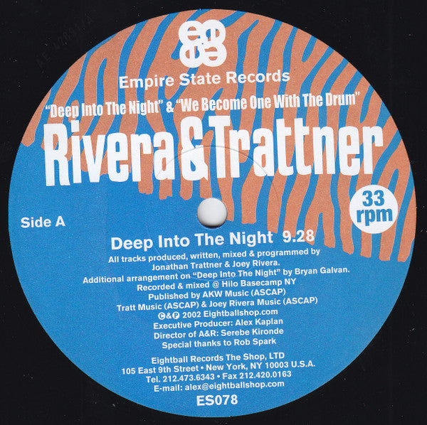 Rivera And Trattner : Deep Into The Night (12")