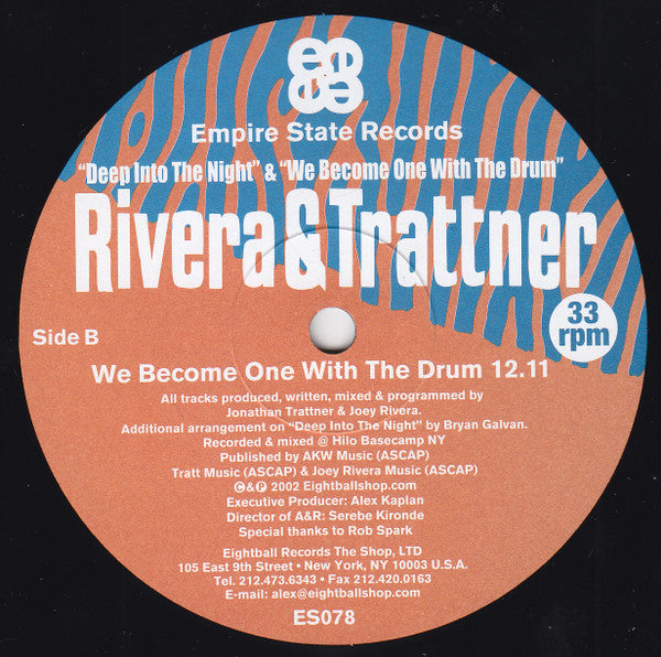 Rivera And Trattner : Deep Into The Night (12")