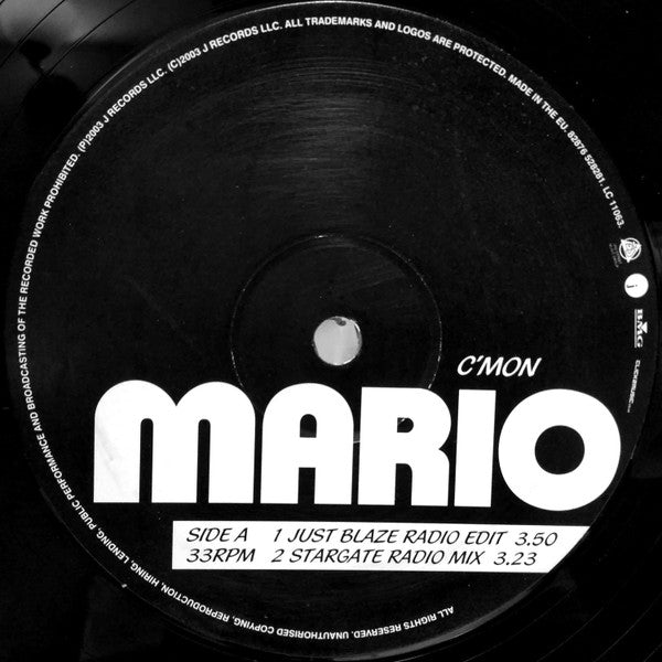 Mario : C'mon (12")