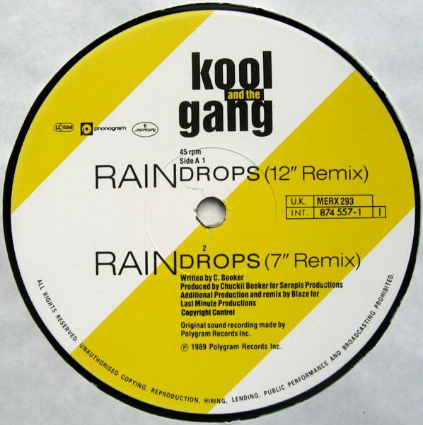Kool And The Gang* : Raindrops (The Blaze Re Mix) (12", Single)