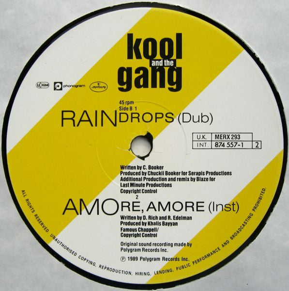 Kool And The Gang* : Raindrops (The Blaze Re Mix) (12", Single)