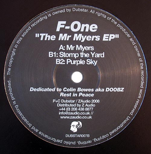 F1 (4) : The Mr Myers EP (12", EP)