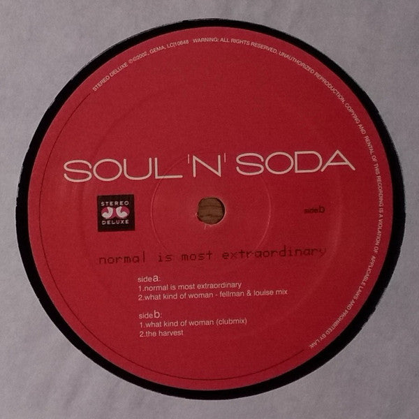 Soul 'N' Soda : Normal Is Most Extraordinary (12")