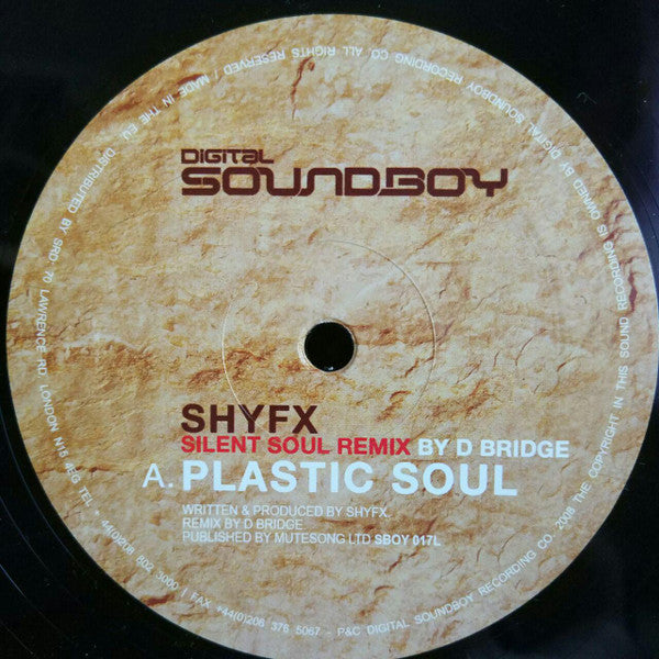 Shy FX / Shy FX & T Power : Plastic Soul (D Bridge Silent Soul Remix) / Feelings (Nu:Tone Remix) (12", Ltd)