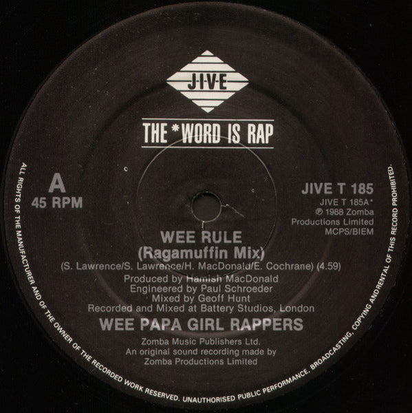 Wee Papa Girl Rappers : Wee Rule (12")