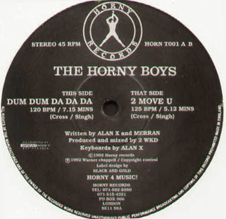 The Horny Boys : Dum Dum Da Da Da (12")