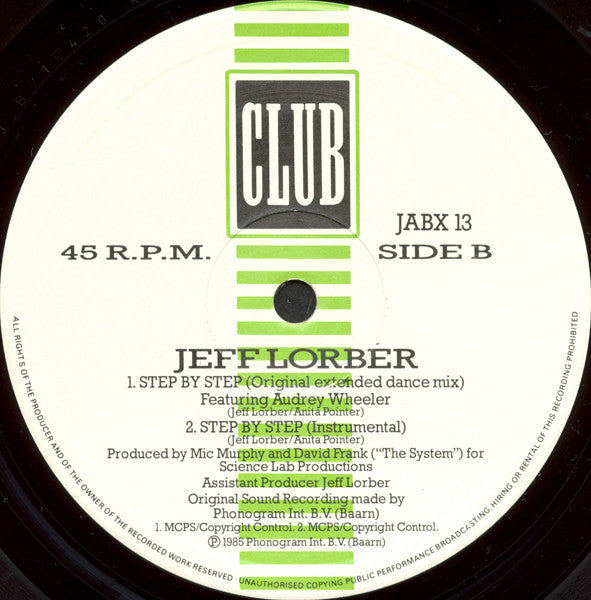 Jeff Lorber : Best Part Of The Night (Club-Extended Mixes) (12")