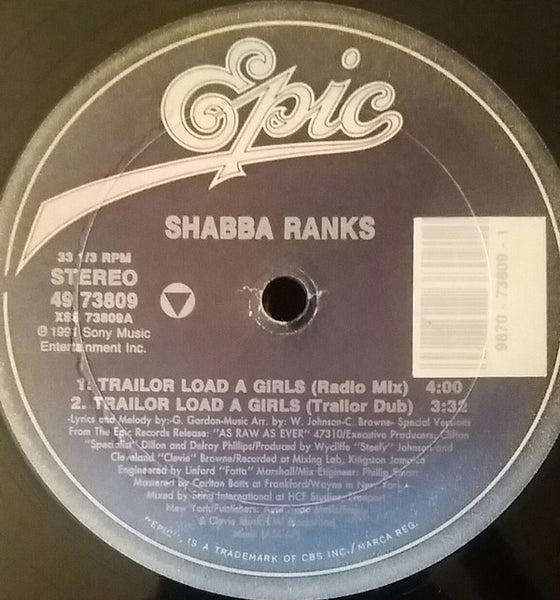 Shabba Ranks : Trailer Load A Girls (12")