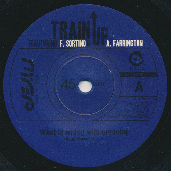 Train Up Featuring Francesca Sortino & Alan Farrington : What Is Wrong With Grooving / In The Name Of Love (7", Single)