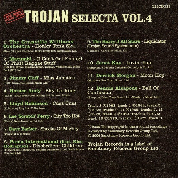 Various : Trojan Selecta Vol. 4 (CD, Comp)