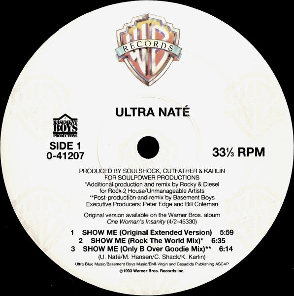 Ultra Naté : Show Me (12")