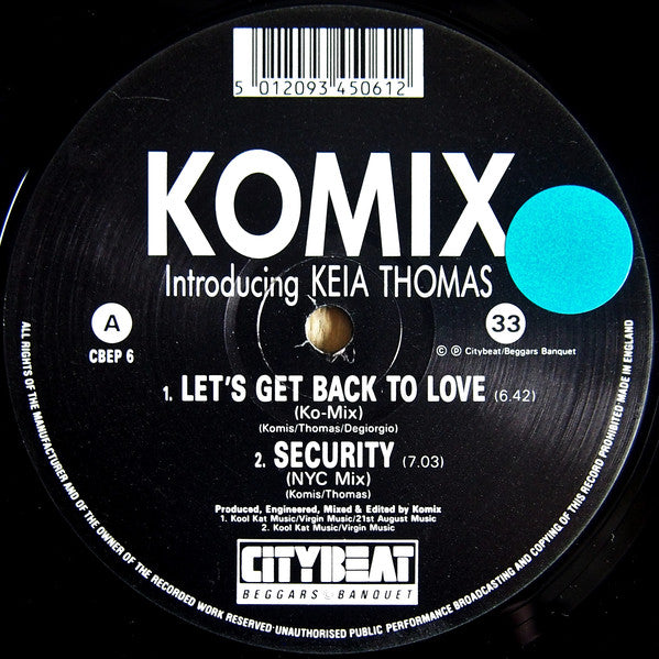 Komix Introducing Keia Thomas : Let's Get Back To Love (12", EP)