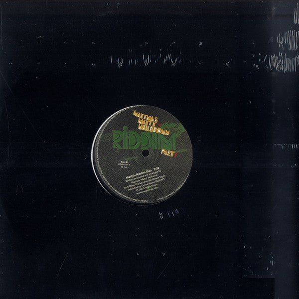Matthias "Matty" Heilbronn* : Riddim Part 1 (12")