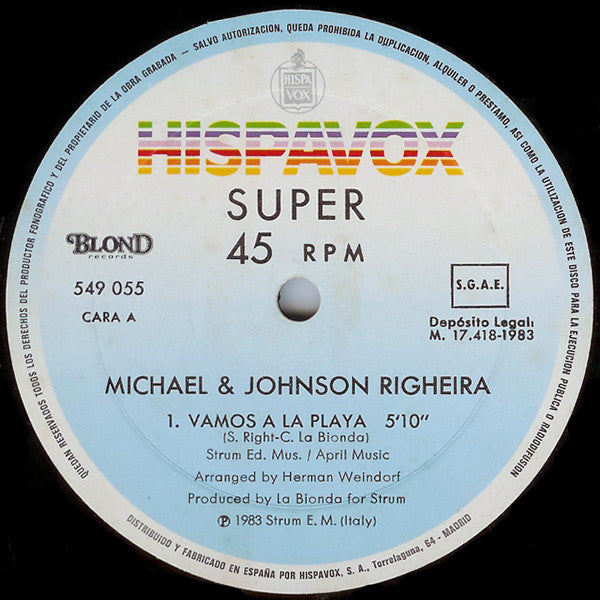 Righeira : Vamos A La Playa / Playa Dub (12", Single)