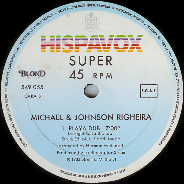 Righeira : Vamos A La Playa / Playa Dub (12", Single)