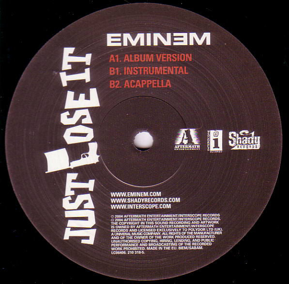 Eminem : Just Lose It (12")