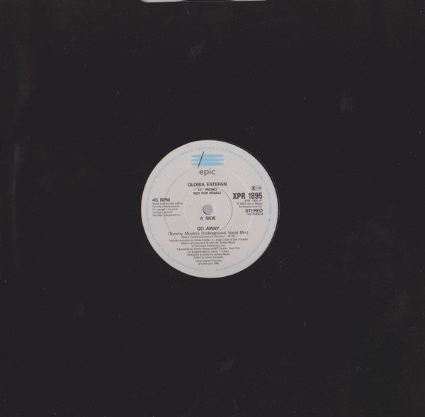 Gloria Estefan : Go Away (12", Promo)