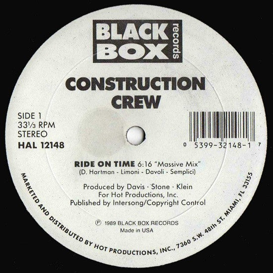 Construction Crew (2) : Ride On Time (12")