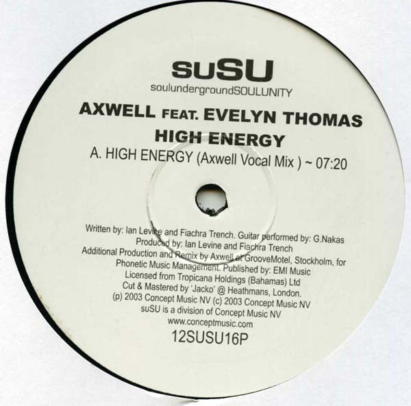 Axwell Feat. Evelyn Thomas : High Energy (12")