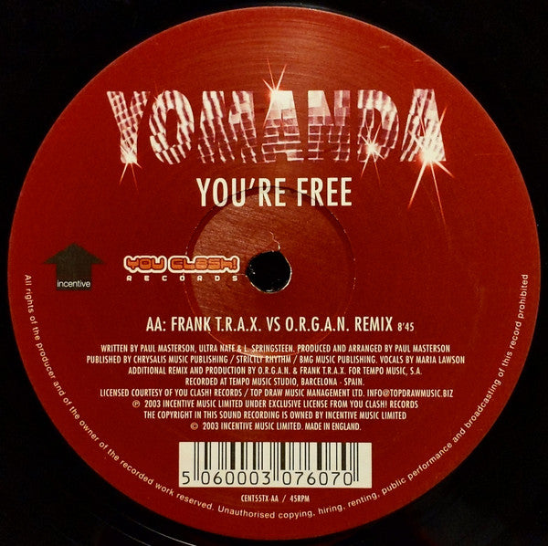 Yomanda : You're Free (12")