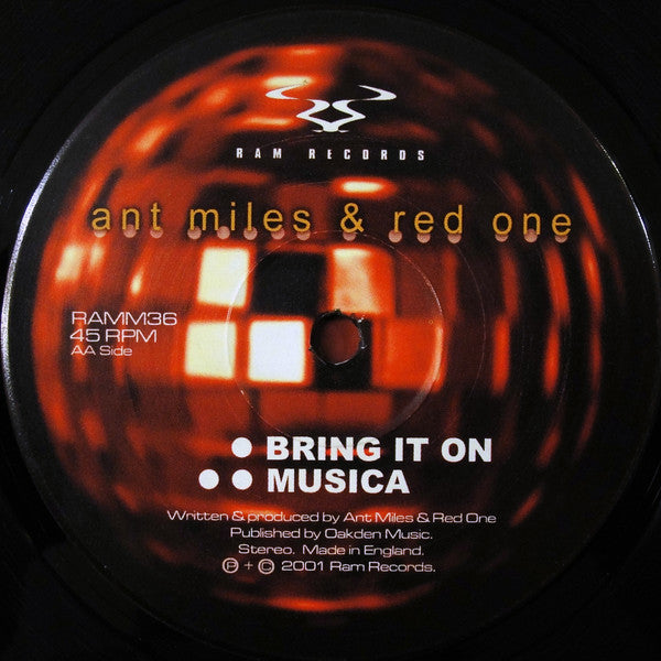 Ant Miles & Red One : Bring It On / Musica (12")