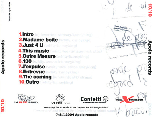 Kaneyking & Whity (2) : 10/10 (CDr, MiniAlbum)