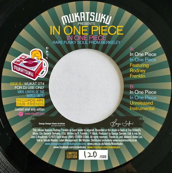 In One Peace : In One Piece (7", Ltd, Num, For)