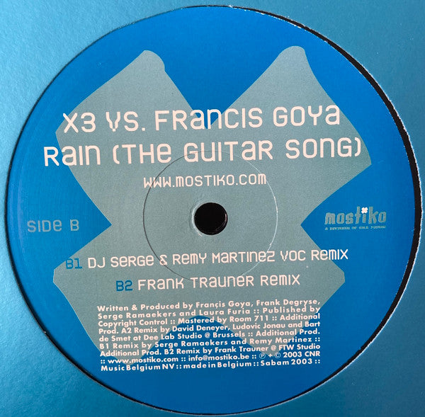 X3 vs. Francis Goya : Rain (The Guitar Song) (12")