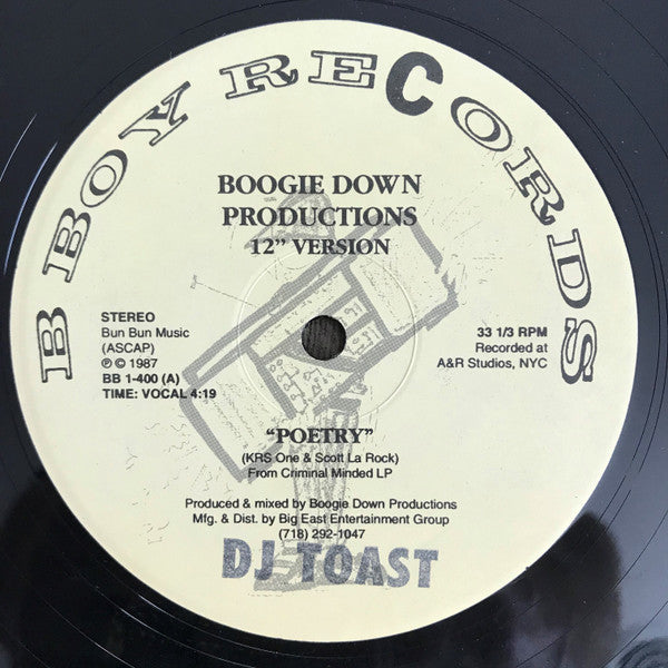 Boogie Down Productions : Poetry (12", RE)