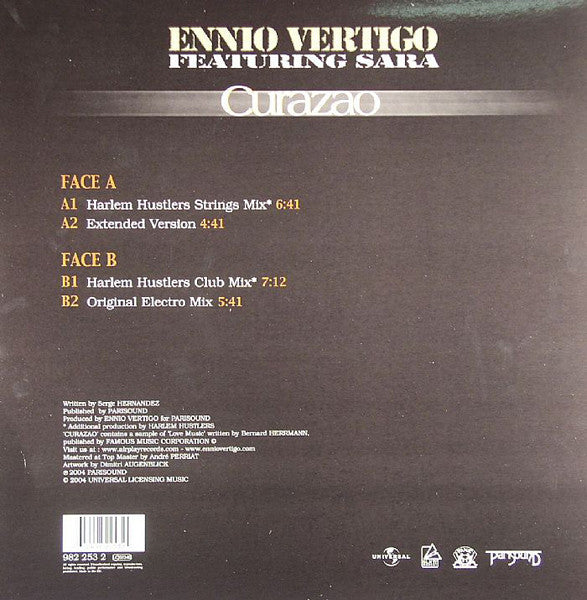 Ennio Vertigo Featuring Sara (80) : Curazao (12")