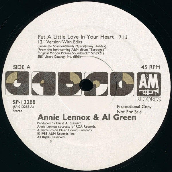 Annie Lennox & Al Green : Put A Little Love In Your Heart (12", Promo)