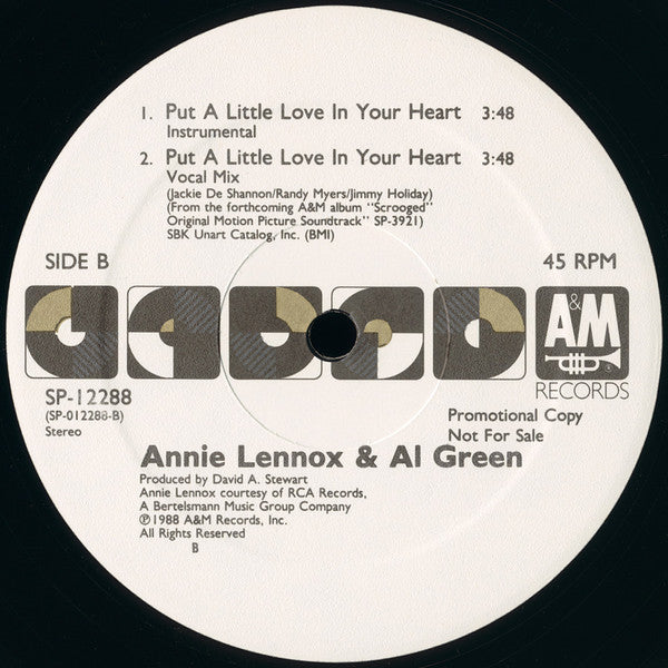 Annie Lennox & Al Green : Put A Little Love In Your Heart (12", Promo)