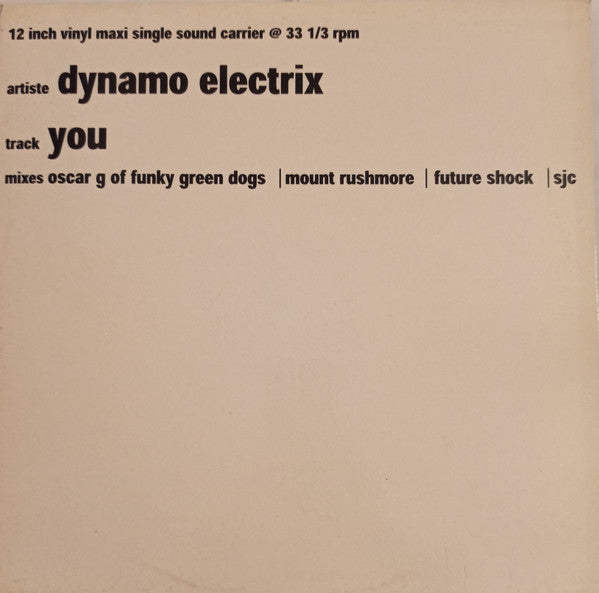 Dynamo Electrix : You (12", Maxi)