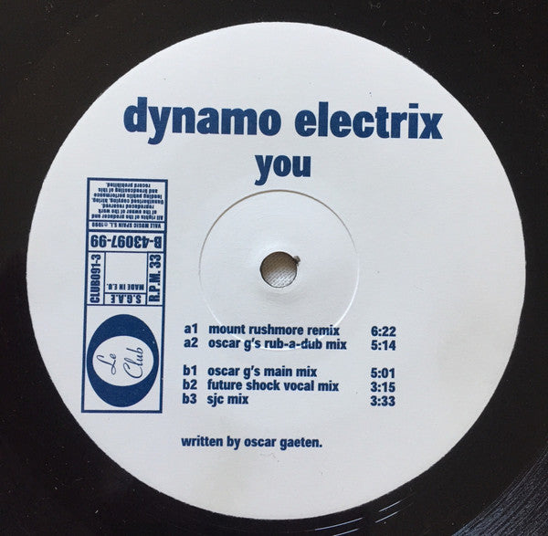 Dynamo Electrix : You (12", Maxi)