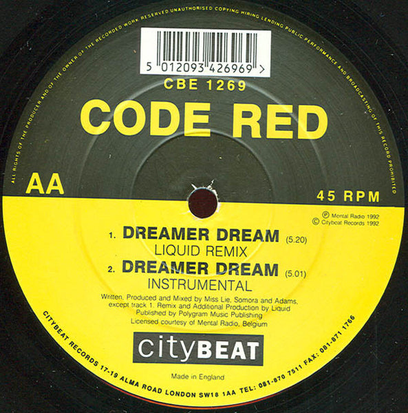 Code Red : Dreamer Dream (12")